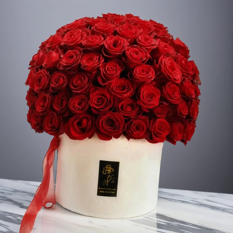 `باکس گل رز قرمز لوکس - گلفروشی آنلاین ارومیه با ارسال سریع`