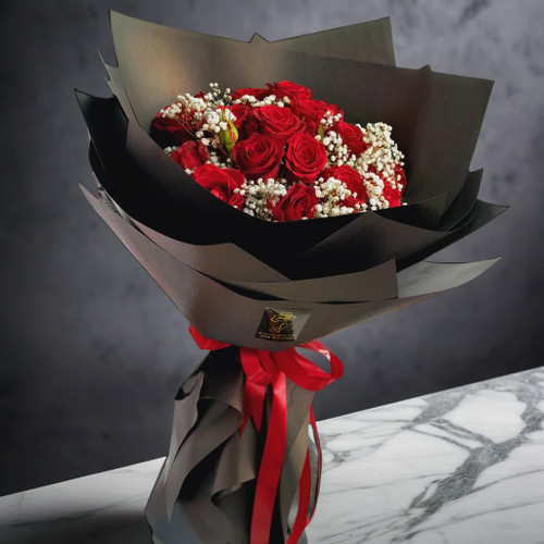 گلفروشی ارومیه،دسته گل رز و ژپسوفیلا