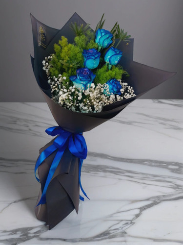 دسته گل رز آبی،گلفروشی ارومیه